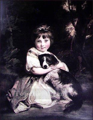 Aimez moi aimer mon chien Joshua Reynolds Peintures à l'huile